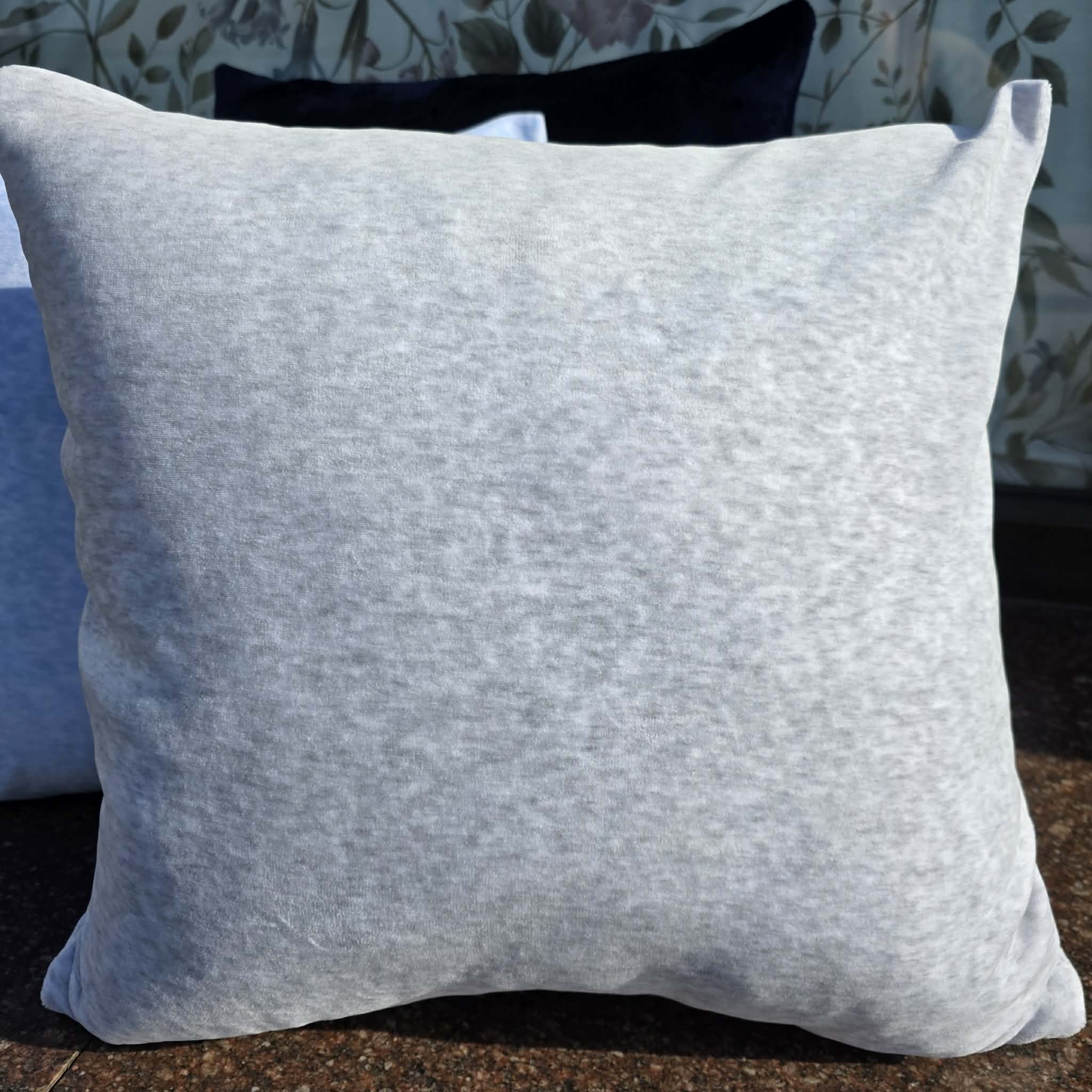 Poszewka Martuli 40x40 TULISIE welur melanż szary