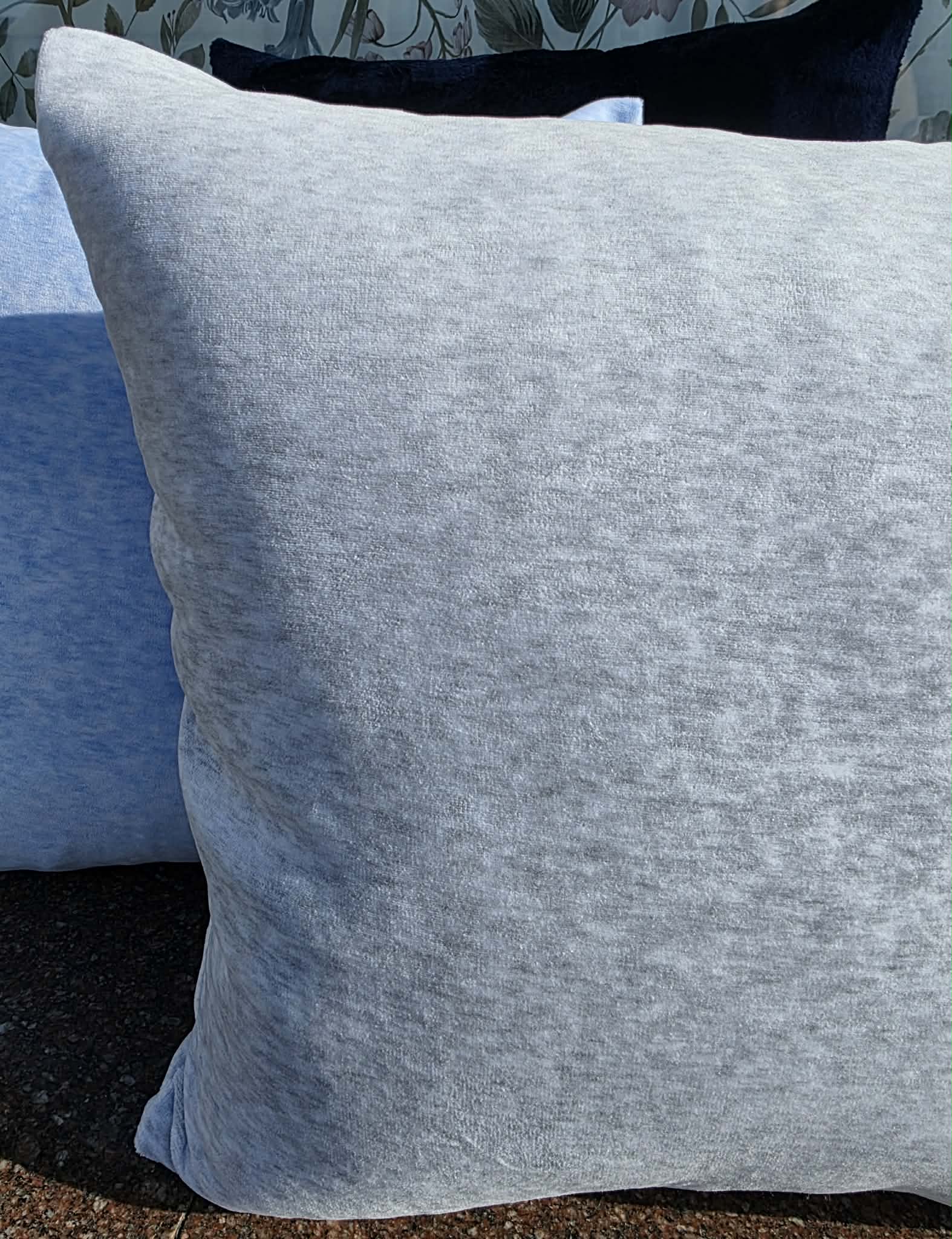 Poszewka Martuli 40x40 TULISIE welur melanż szary