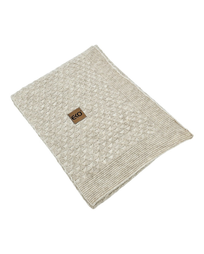 Kocyk EKO dzianinowy PLE-107 Beż 80x100