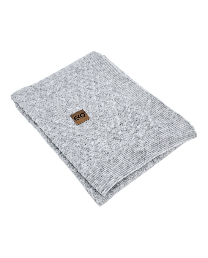 Kocyk EKO dzianinowy PLE-107 Jasny szary 80x100