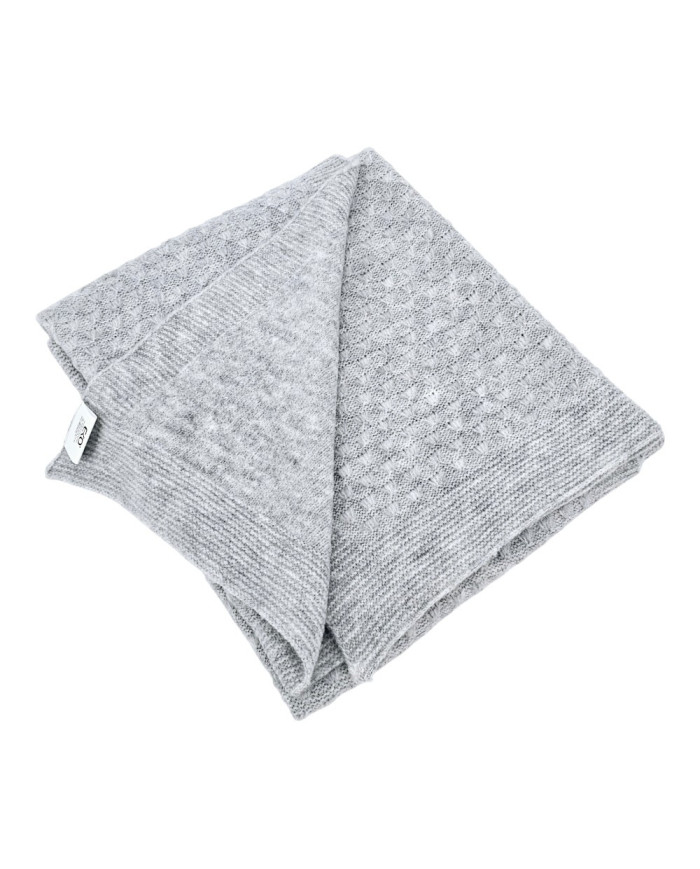 Kocyk EKO dzianinowy PLE-107 Jasny szary 80x100