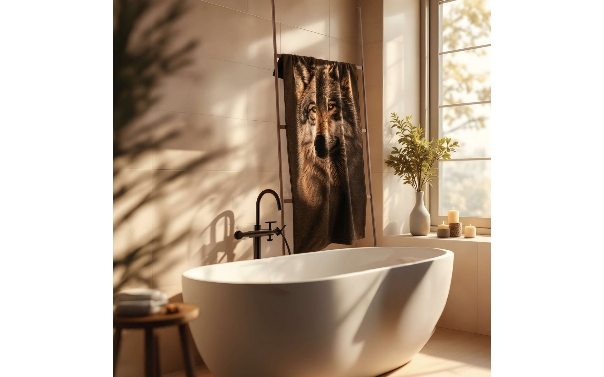 Ręcznik Zwoltex drukowany 70x140 WILK 