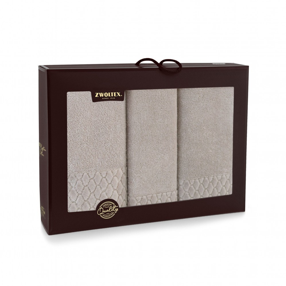 Komplet Ręczników Exclusive Zwoltex Carlo 3cz. sepia