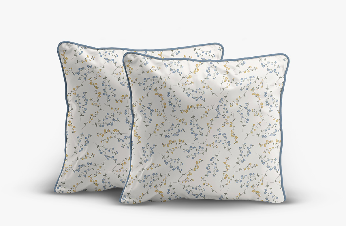 Pościel Martuli Perkal 140x200 Gibsówka niebieska