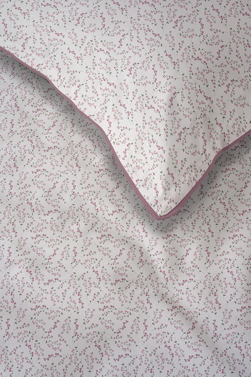 Pościel Martuli Perkal 140x200 Gibsówka różowa