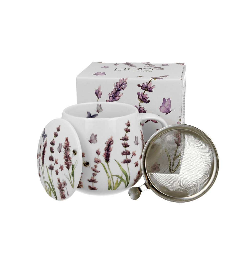 Kubek DUO Baryłka 430ml z zaparz Classic Lavender