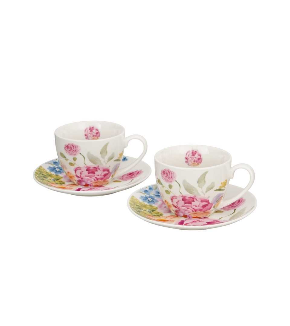 Filiżanki DUO ze spodkami 270ml x2 JUNE