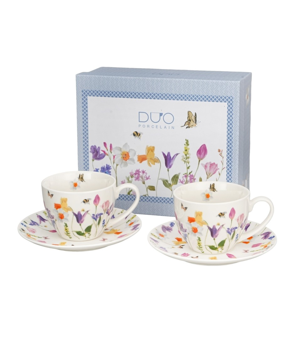 Filiżanki DUO ze spodkami 270ml x2 MAY