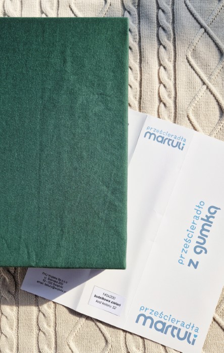 Prześcieradło Martuli Jersey 120x200 32 butelkowa zieleń