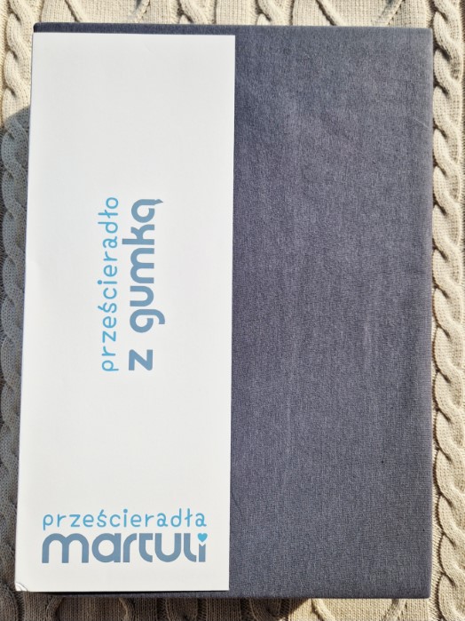 Prześcieradło Martuli Jersey 100x200 40 grafit