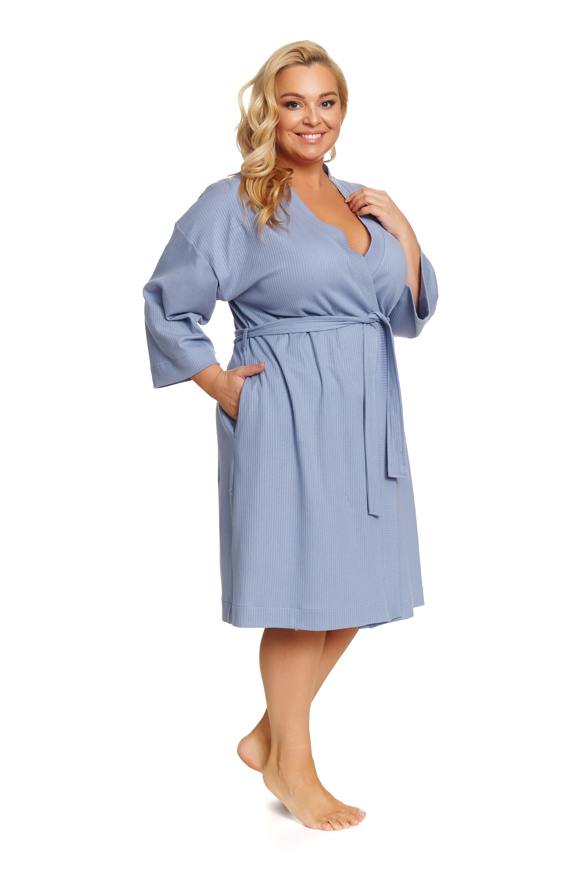 Szlafrok Damski Dr.NAP SWW.7469 sky blue XXL