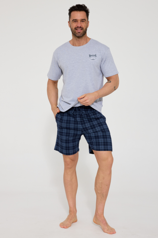 Piżama Cornette męska Montana 3 szary XL