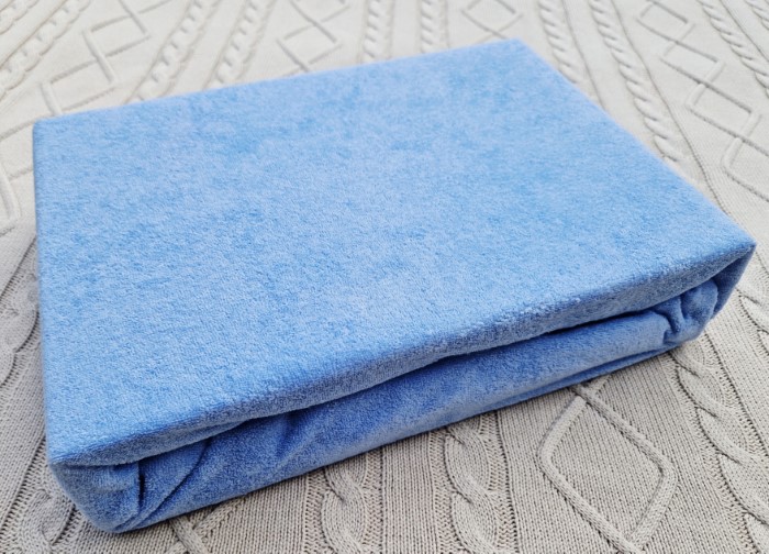 Prześcieradło Martuli Frotte BEZ GUMKI 160x200 13 JASNY BLUE