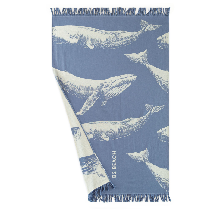 Ręcznik Zwoltex plażowy Fouta Oceans 100x160 niebieski