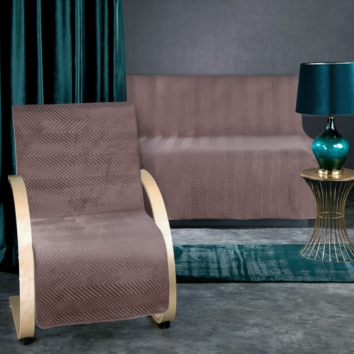 Narzuta Lux 160x210+2x70x160 Brown 69 
