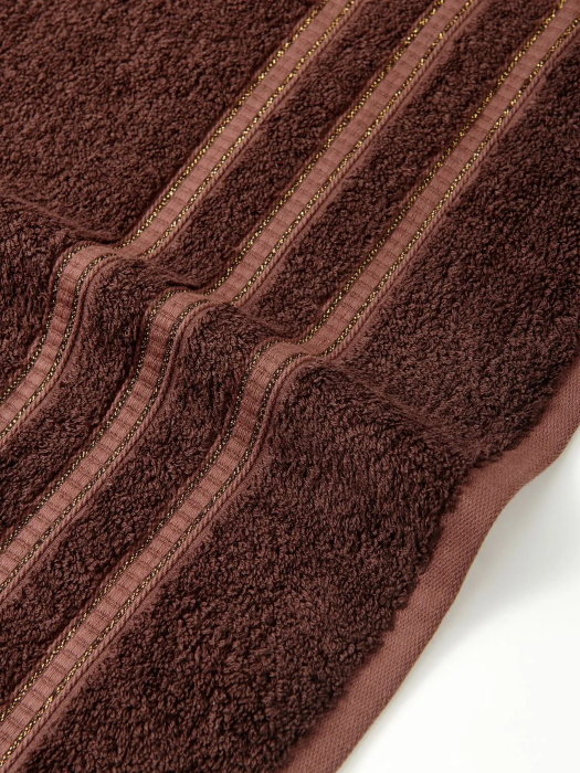 Ręcznik bambusowy Harmony 70x140 brąz+złoto