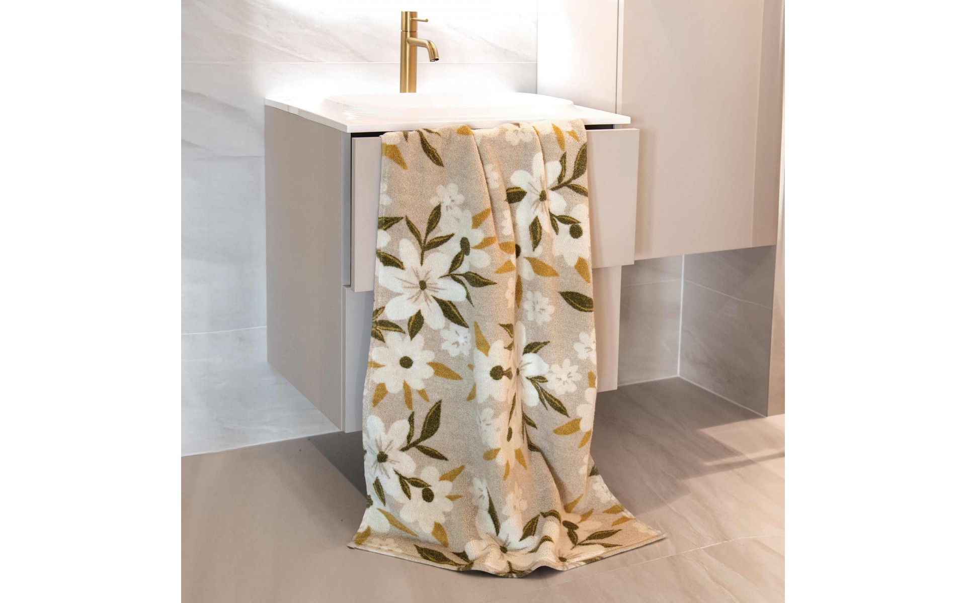 Ręcznik Zwoltex drukowany 70x140 FIORI gold