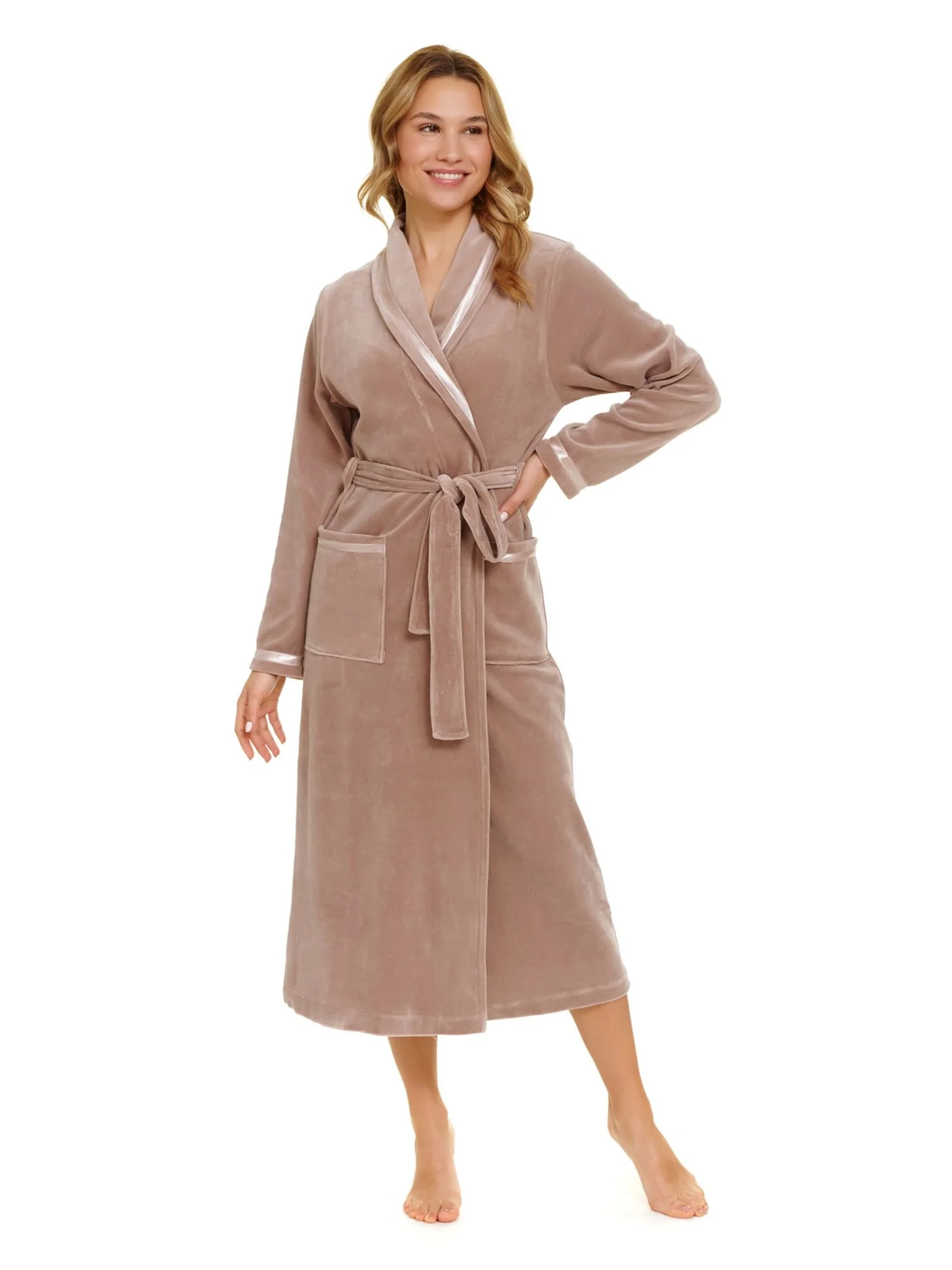 Szlafrok Damski Dr nap SWA.1078 beige L