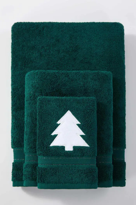 Ręcznik Christmas Tree 70x140 butelkowy