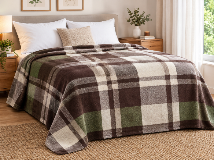 Koc bawełniany Martuli Cotton 150x200 Leśny poranek