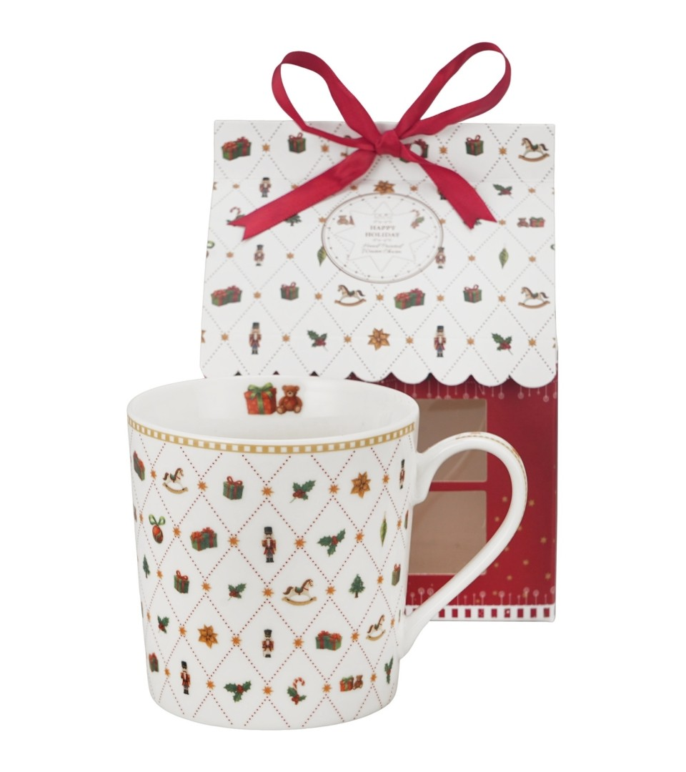 Kubek DUO 360ml w opakowaniu domek ORNAMENT JOY