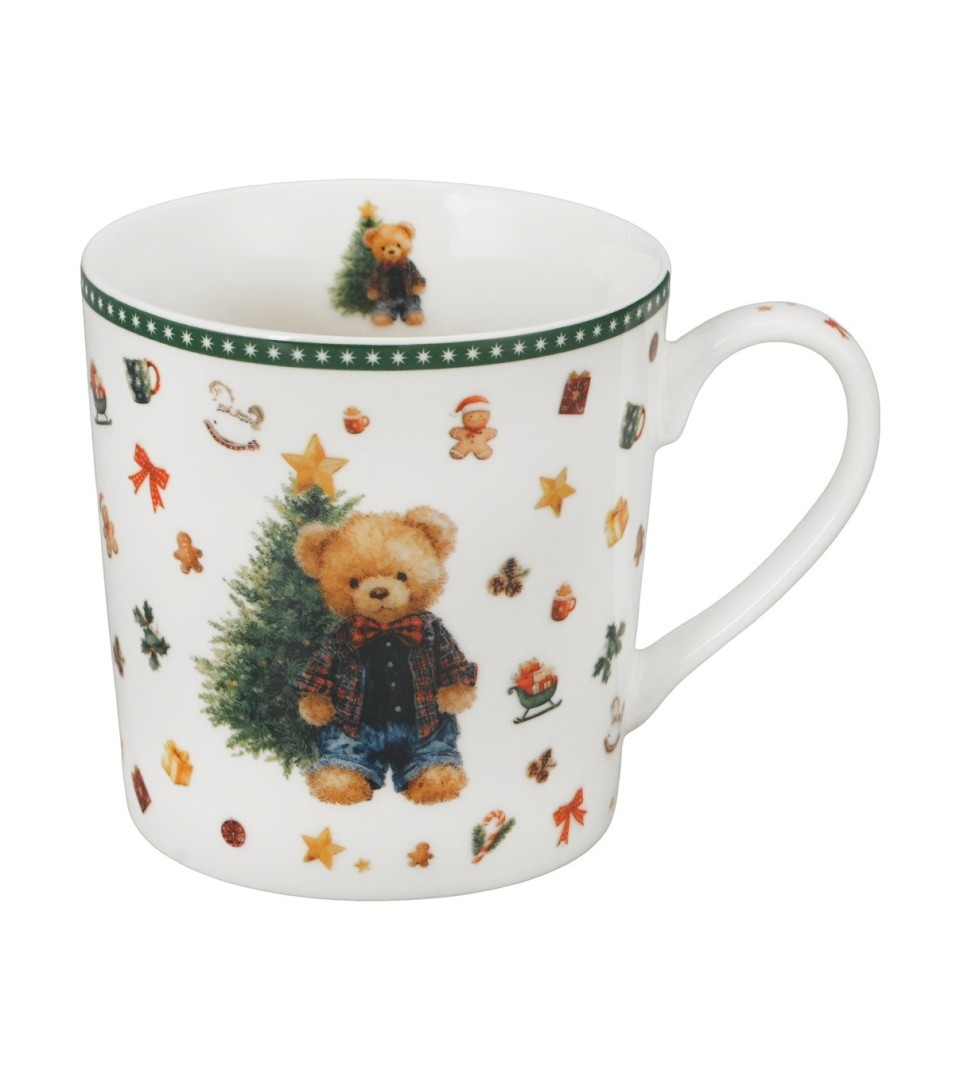 Kubek DUO 360ml w opakowaniu domek TEDDY NOEL