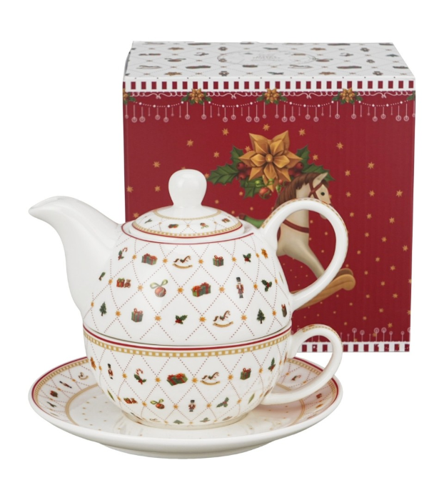 Filiżanka DUO z dzbankiem i spodkiem ORNAMENT JOY