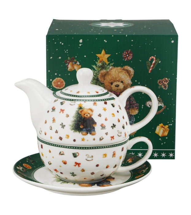 Filiżanka DUO z dzbankiem i spodkiem TEDDY NOEL