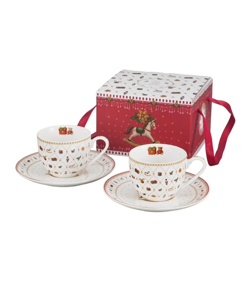 Filiżanka DUO ze spodkiem espresso 2X110ml ORNAMENT JOY