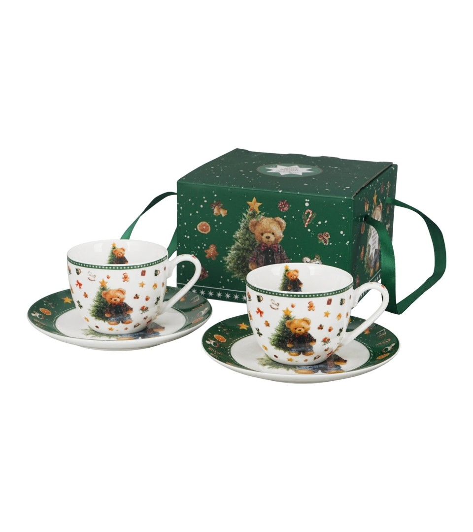 Filiżanka DUO ze spodkiem espresso 2X110ml TEDDY NOEL