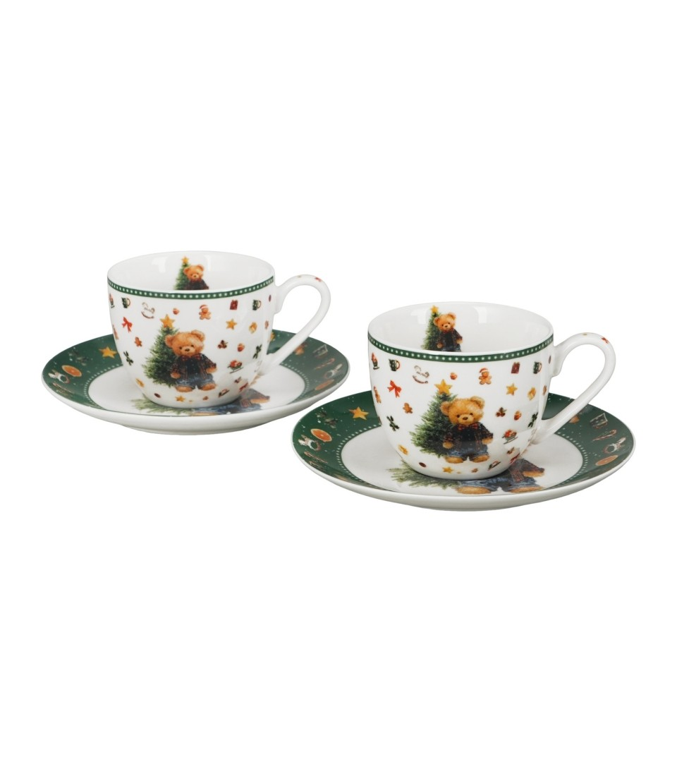 Filiżanka DUO ze spodkiem espresso 2X110ml TEDDY NOEL