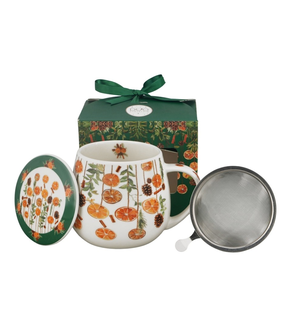 Kubek DUO Baryłka 430ml z zaparz WINTER FRUITS
