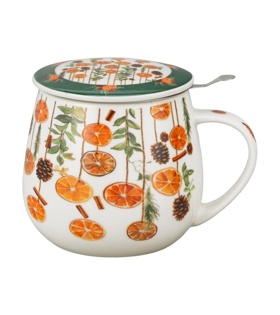 Kubek DUO Baryłka 430ml z zaparz WINTER FRUITS
