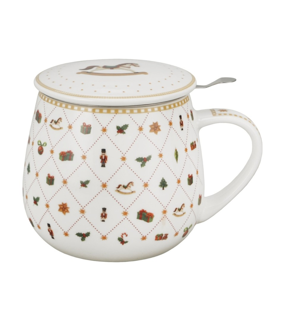 Kubek DUO Baryłka 430ml z zaparz ORNAMENT JOY