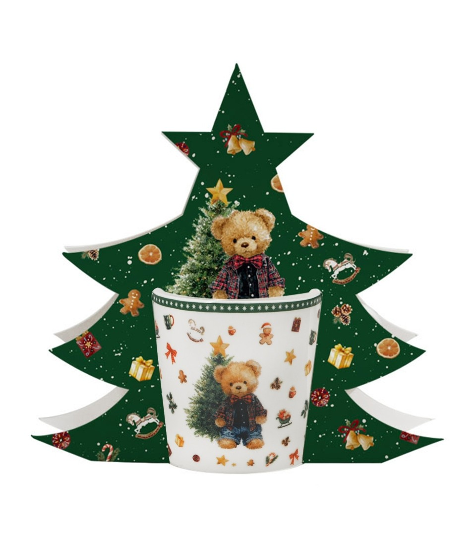 Kubek DUO 360ml w opakowaniu choinka TEDDY NOEL