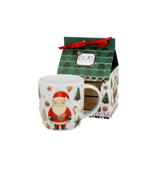 Kubek DUO 400ml w opakowaniu domek Santa Claus