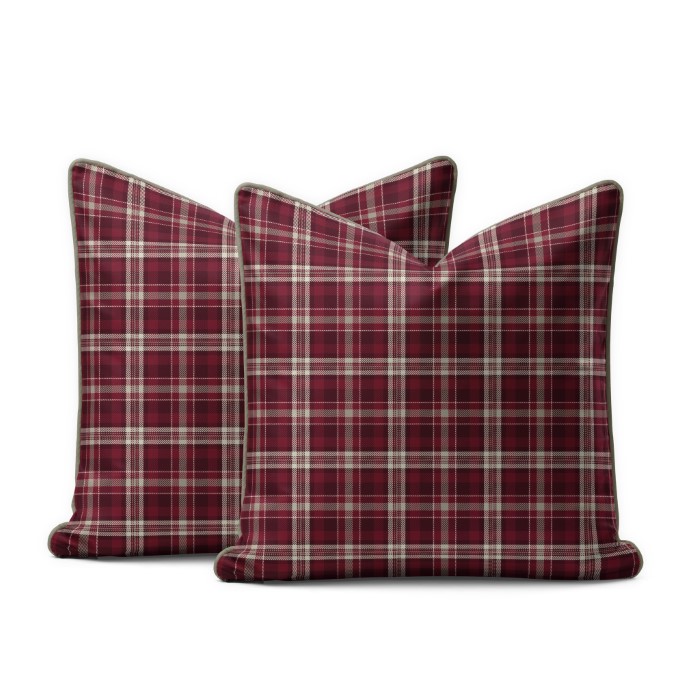 Pościel Martuli Perkal 160x200 Nordic red check