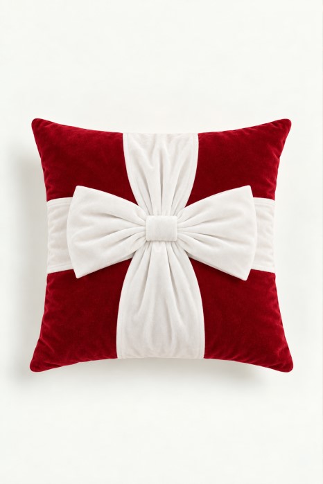 Poszewka Christmas Bow 45x45 czerwona