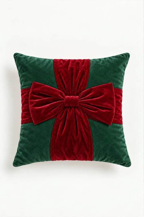 Poszewka Christmas Bow 45x45 zielona