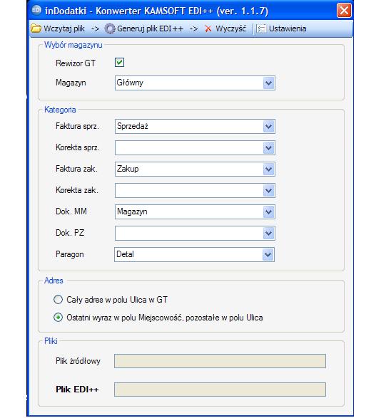 in Konwerter KAMSOFT do INSERT GT dla Biur Rachun.