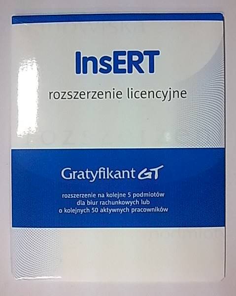 GRATYFIKANT GT INSERT rozsz. 5 podmiotów BR
