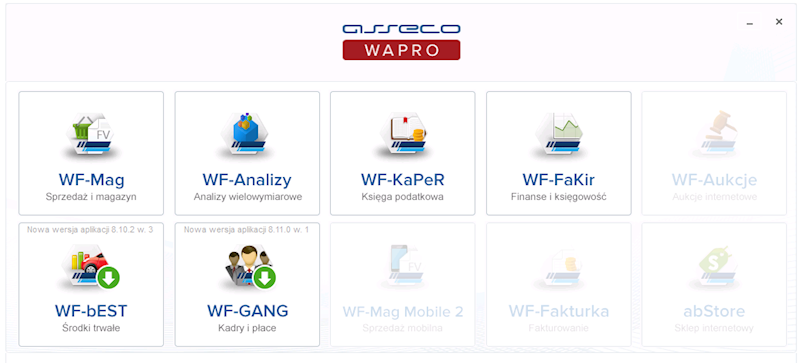 ASSECO WAPRO PRESTIGE+ WF-MAG ONLINE