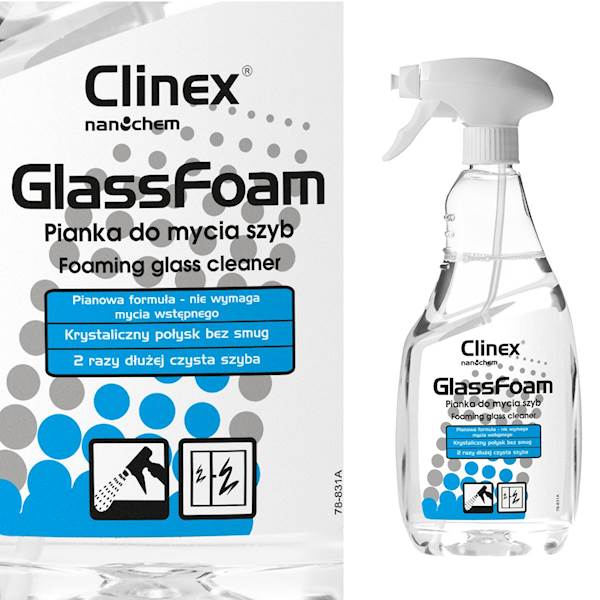 PIANKA 650 ML DO CZYSZCZENIA SZYB FOAM CLINEX 
