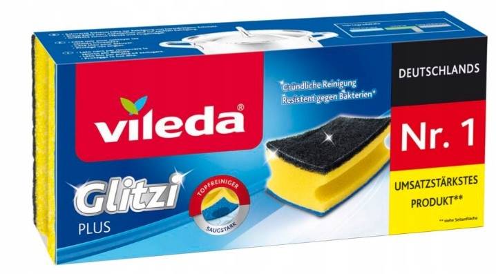 VILEDA GĄBKA DO NACZYŃ GLITZI PLUS 