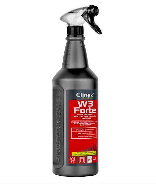PŁYN 1L SANITARIATY, W3 FORTE CLINEX