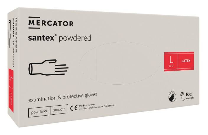 RĘKAWICE IDEAL/SANTEX LATEKSOWE S-XL A'100
