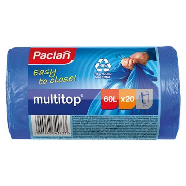 PACLAN WORKI NA ŚMIECI MULTI TOP 60L/20