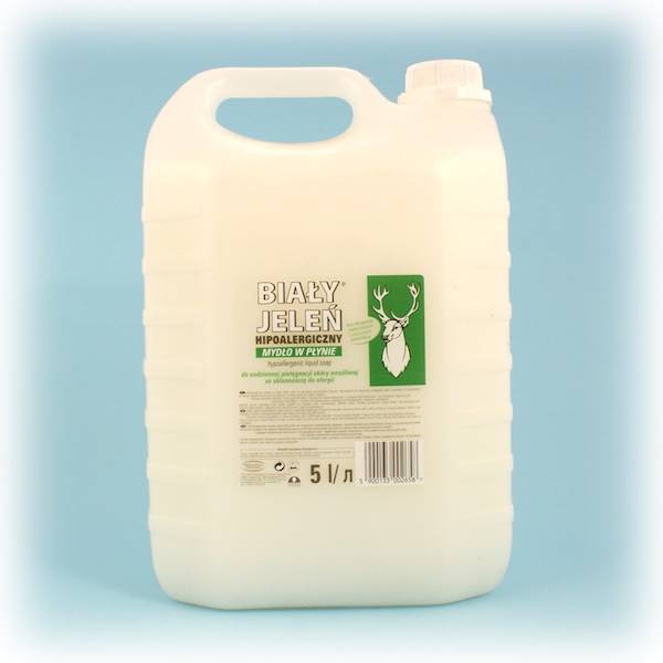 MYDŁO W PŁYNIE BIAŁY JELEŃ ZAPAS 5L. NATURALNE