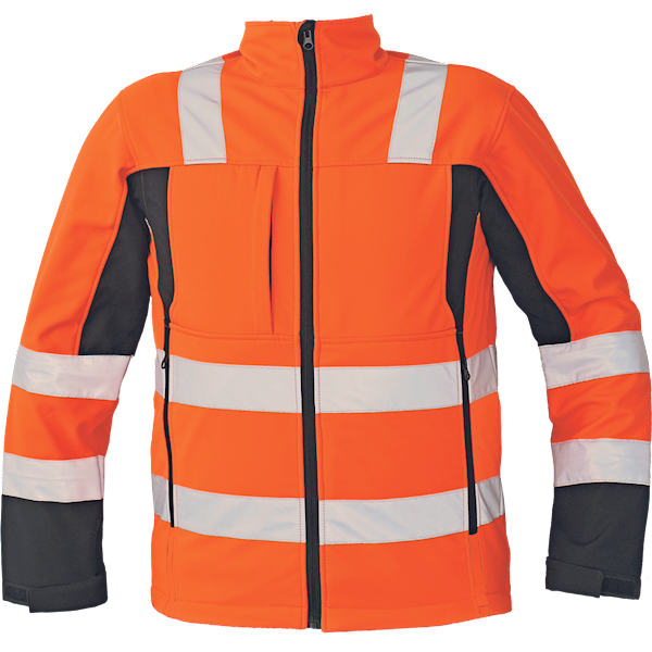 MALTON KURTKA SOFTSCHELLOWA HV ŻÓŁTY/POMAR. S-XXXL