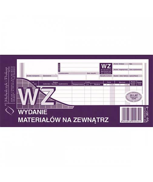 DRUK WZ MAŁA 351-8
